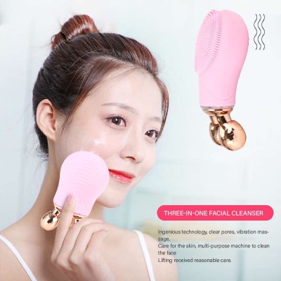 New multi-functional facial cleansing brush silicone face mask brush silicone