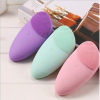 Waterproof Rechargeable Silicone Ultrasonic Facial Cleaner Brush Vibration Face Massager